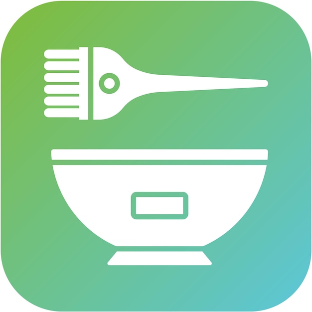 Estilo del icono del tinte para el cabello