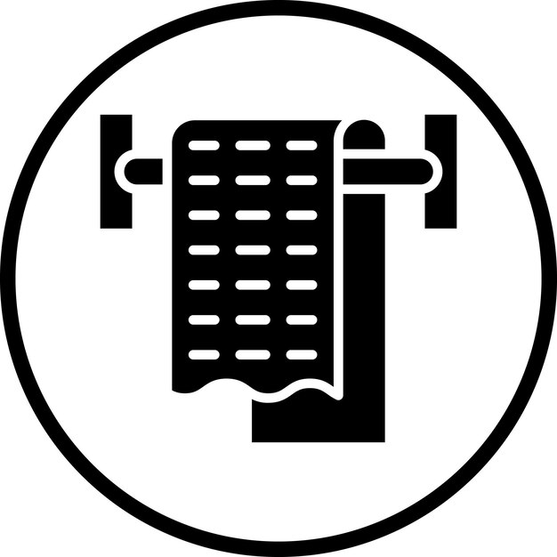 Estilo del icono de la toalla de diseño vectorial