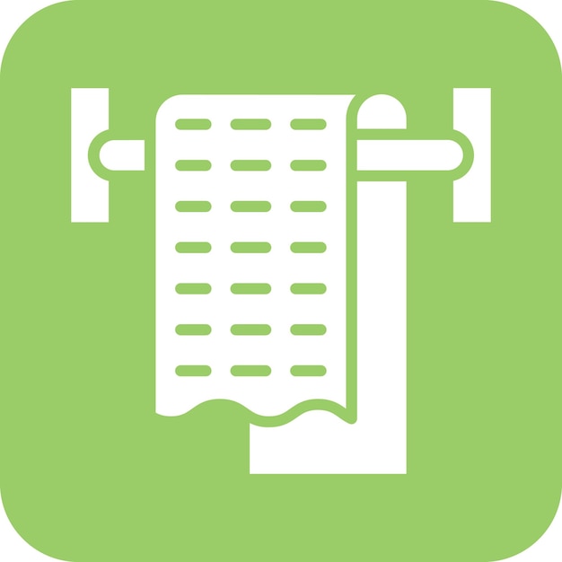 Estilo del icono de la toalla de diseño vectorial