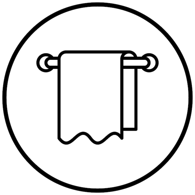 Estilo del icono de la toalla de diseño vectorial