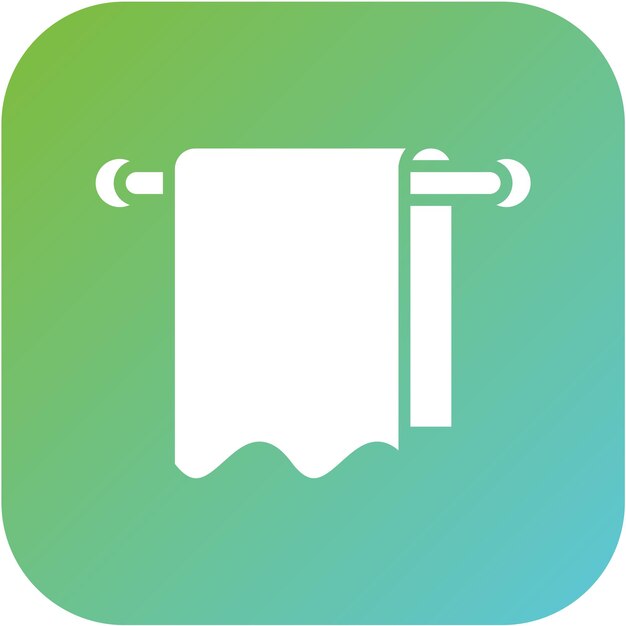 Estilo del icono de la toalla de diseño vectorial