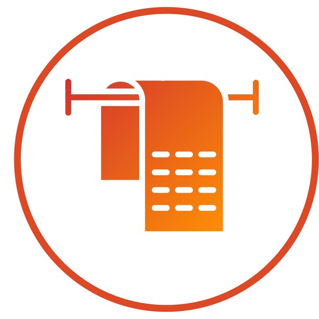 Estilo del icono de la toalla de diseño vectorial
