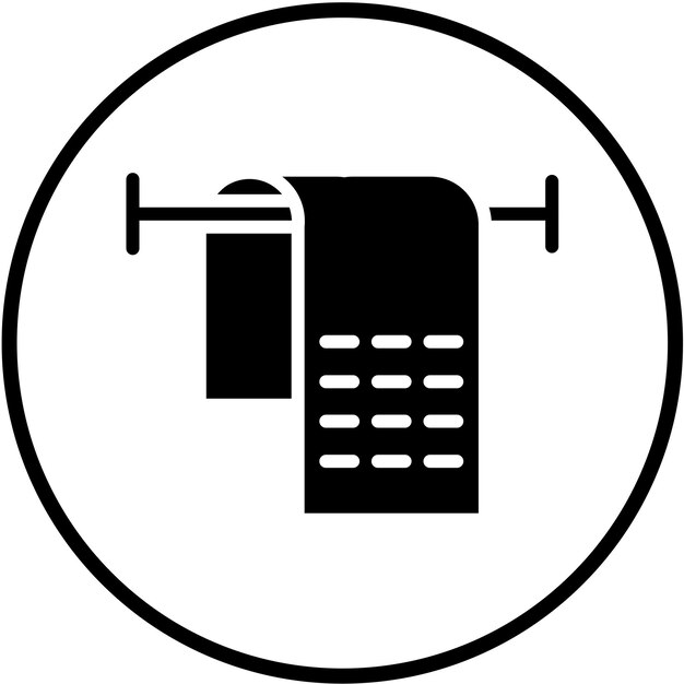 Estilo del icono de la toalla de diseño vectorial
