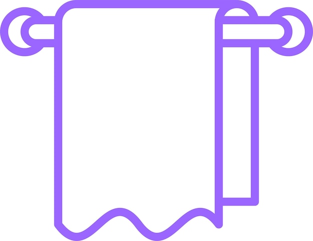 Estilo del icono de la toalla de diseño vectorial