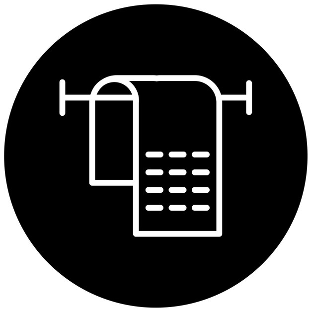 Estilo del icono de la toalla de diseño vectorial