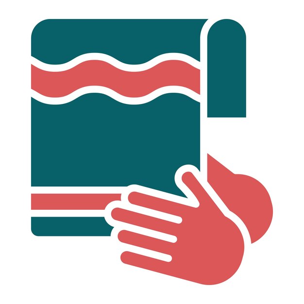 Estilo del icono de la toalla de mano de diseño vectorial
