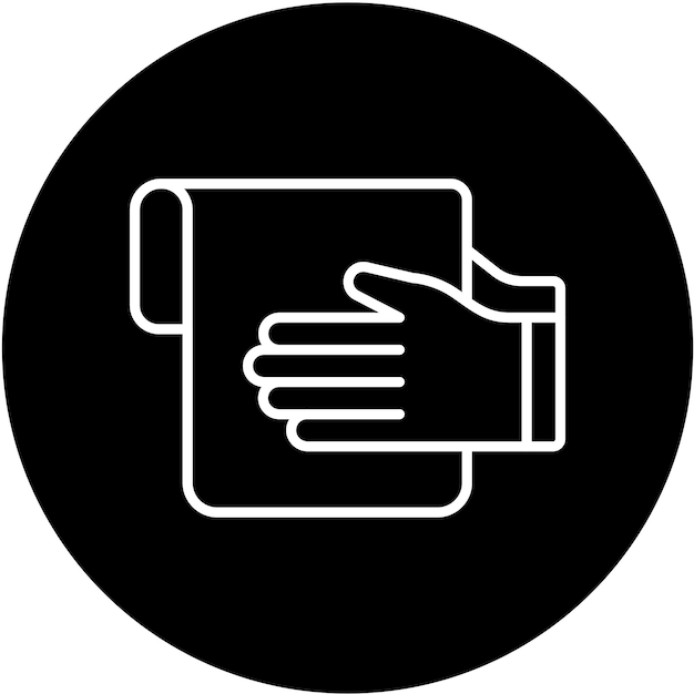 Estilo del icono de la toalla de mano de diseño vectorial