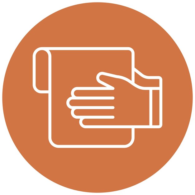 Estilo del icono de la toalla de mano de diseño vectorial
