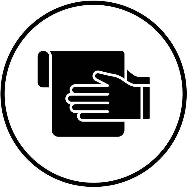 Estilo del icono de la toalla de mano de diseño vectorial