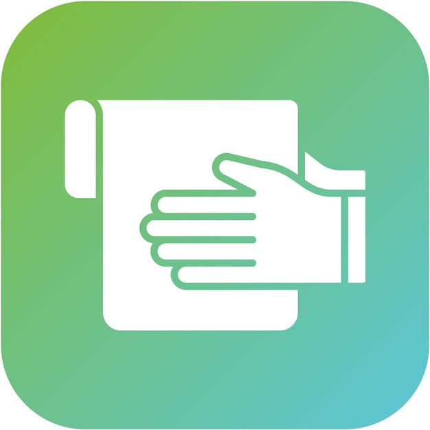 Estilo del icono de la toalla de mano de diseño vectorial