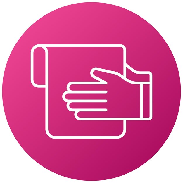 Estilo del icono de la toalla de mano de diseño vectorial