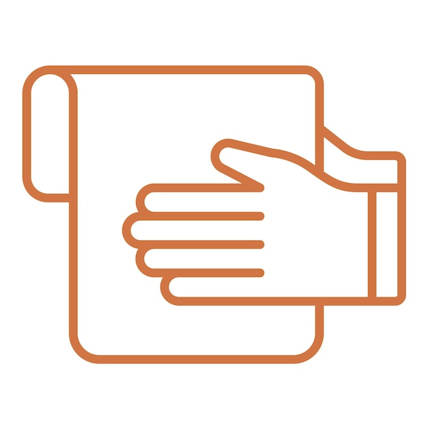 Estilo del icono de la toalla de mano de diseño vectorial