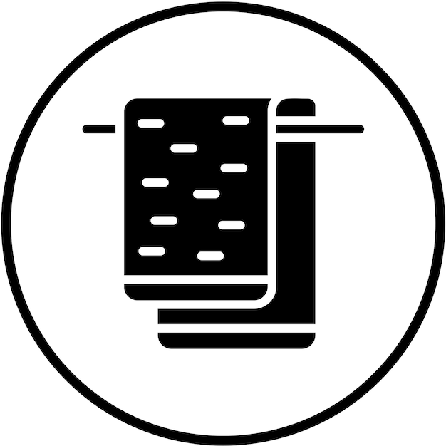 Estilo del icono de las toallas de diseño vectorial