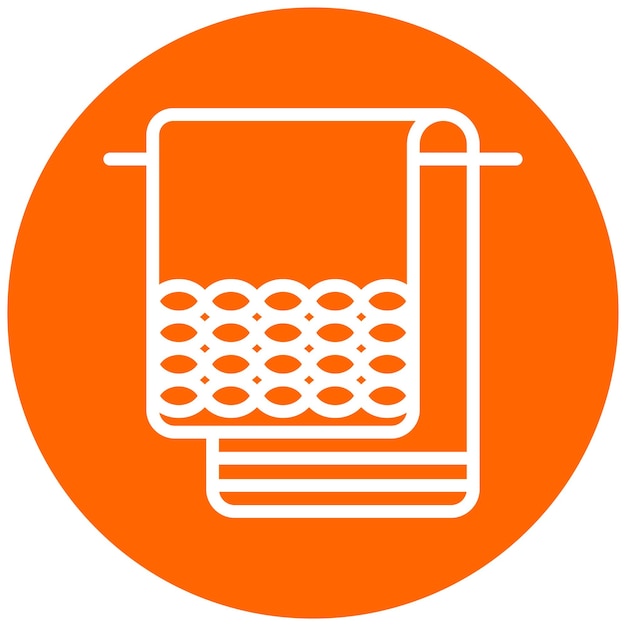 Estilo del icono de las toallas de diseño vectorial