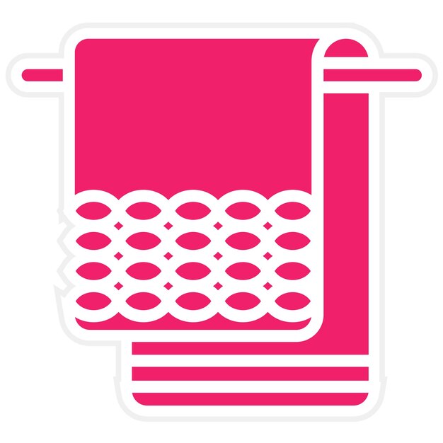 Estilo del icono de las toallas de diseño vectorial