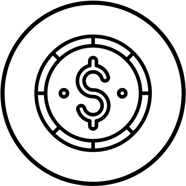 Estilo del icono de los tokens de diseño vectorial de precios