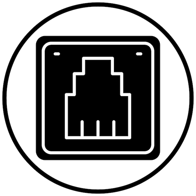 Estilo del icono de la toma de teléfono
