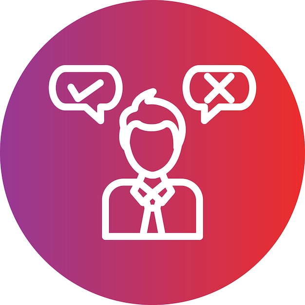 Estilo del icono de los tomadores de decisiones de diseño vectorial