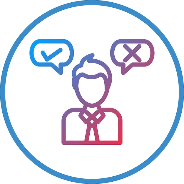 Estilo del icono de los tomadores de decisiones de diseño vectorial