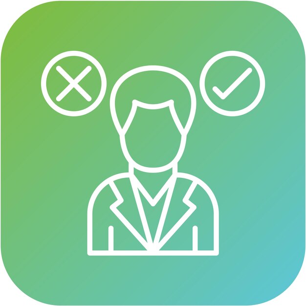 Estilo del icono de los tomadores de decisiones de diseño vectorial