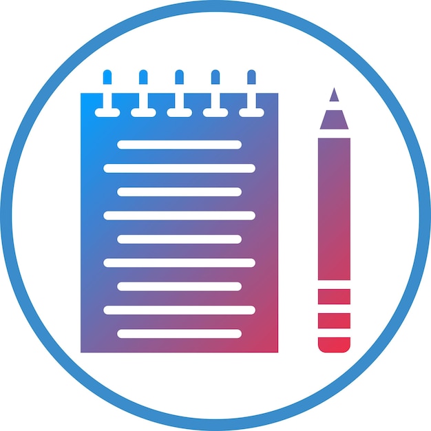 Estilo del icono para tomar notas
