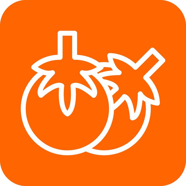 Estilo del icono del tomate