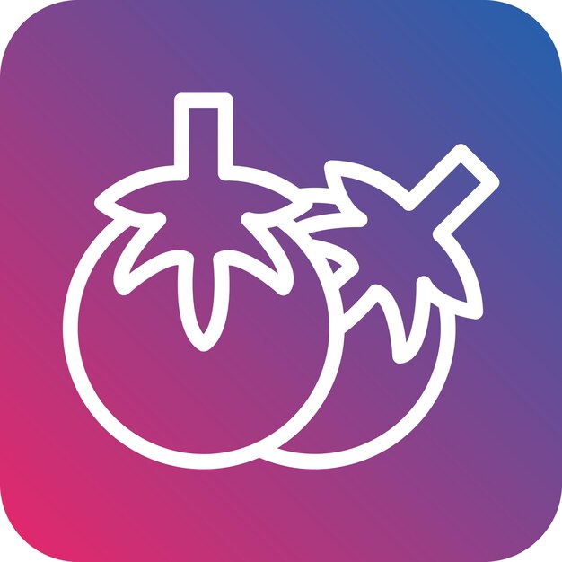 Estilo del icono del tomate