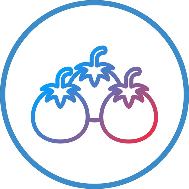 Estilo del icono del tomate