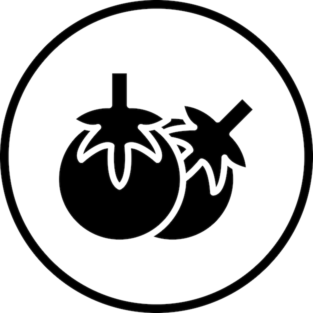 Estilo del icono del tomate