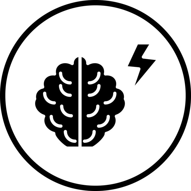 Estilo de icono de tormenta de ideas de diseño vectorial