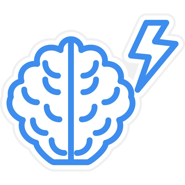 Estilo de icono de tormenta de ideas de diseño vectorial