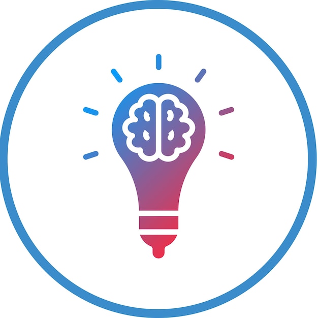 Estilo de icono de tormenta de ideas de diseño vectorial
