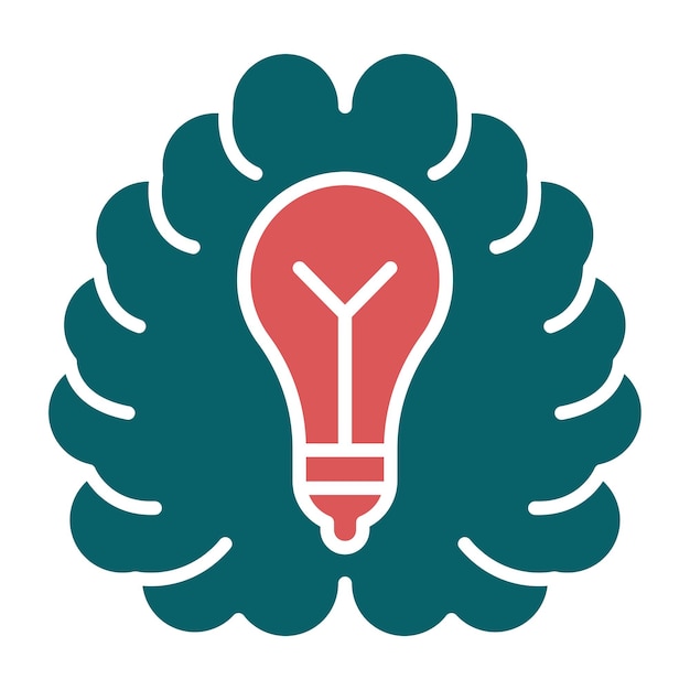 Estilo de icono de tormenta de ideas de diseño vectorial