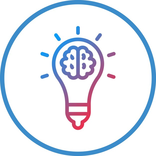 Estilo de icono de tormenta de ideas de diseño vectorial