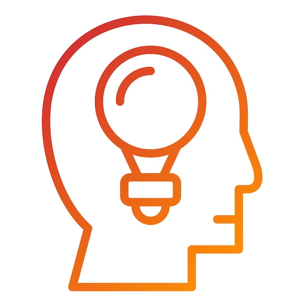 Estilo de icono de tormenta de ideas de diseño vectorial