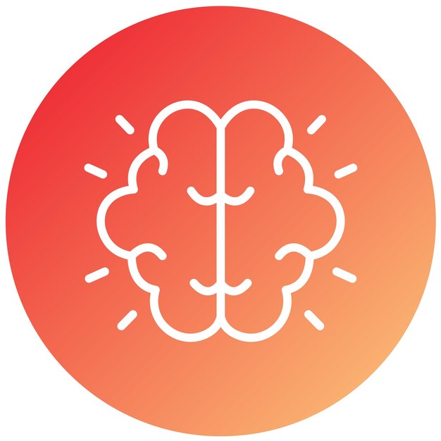 Estilo de icono de tormenta de ideas de diseño vectorial