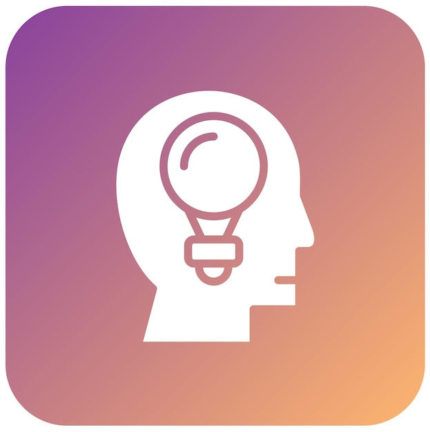 Estilo de icono de tormenta de ideas de diseño vectorial