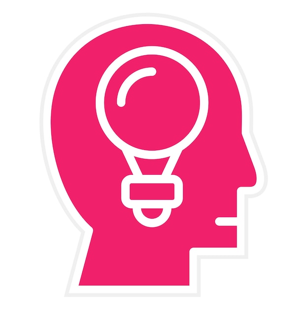 Estilo de icono de tormenta de ideas de diseño vectorial