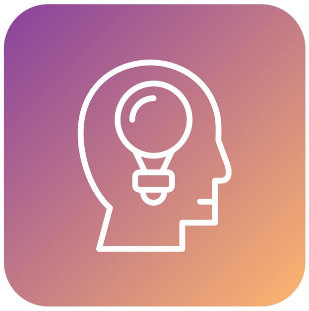 Estilo de icono de tormenta de ideas de diseño vectorial