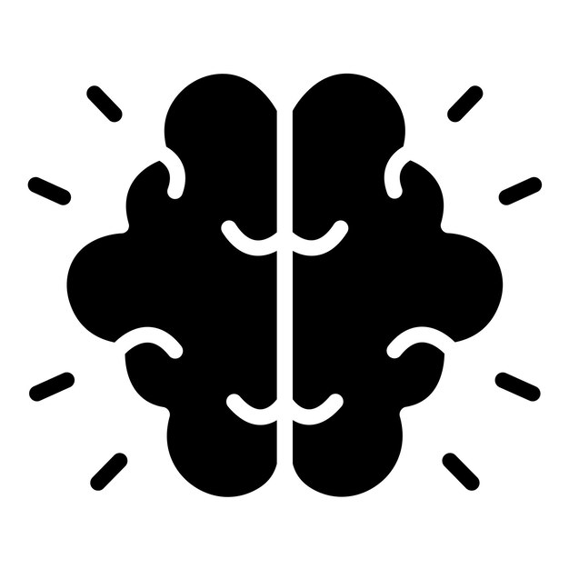 Estilo de icono de tormenta de ideas de diseño vectorial