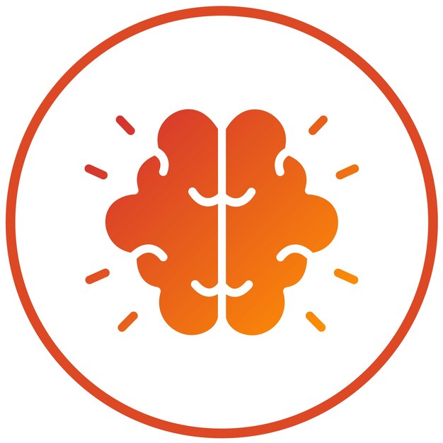 Estilo de icono de tormenta de ideas de diseño vectorial