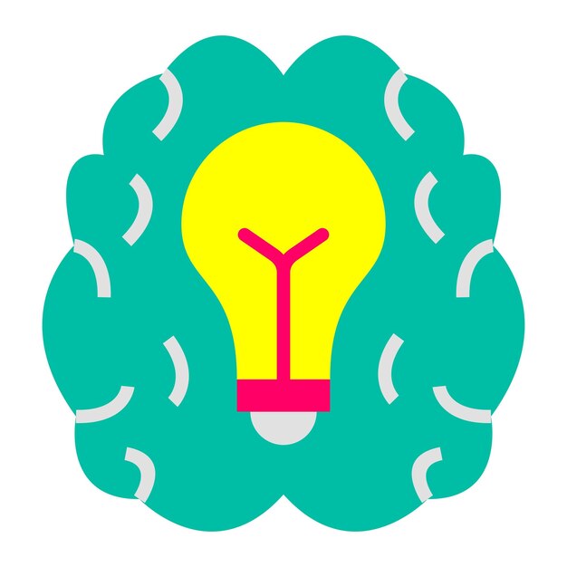 Estilo de icono de tormenta de ideas de diseño vectorial