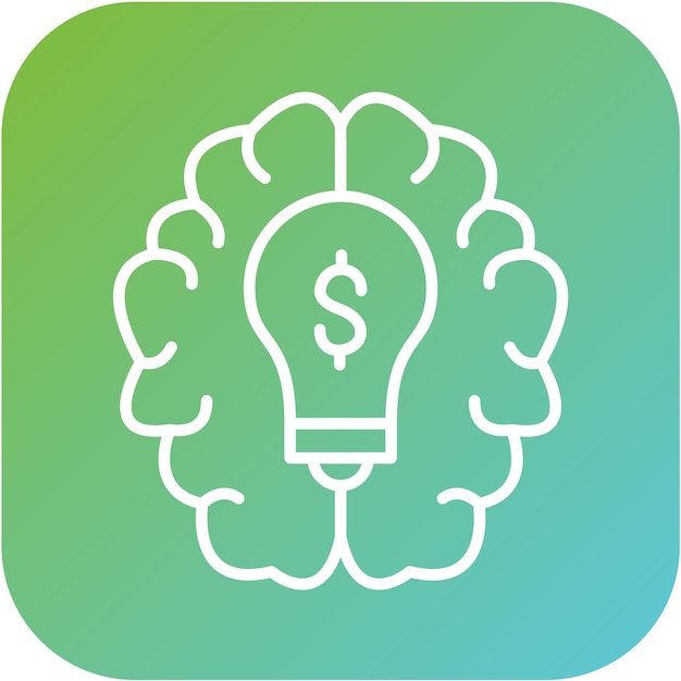 Estilo de icono de tormenta de ideas de diseño vectorial