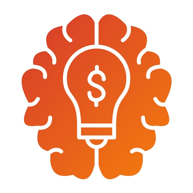 Estilo de icono de tormenta de ideas de diseño vectorial