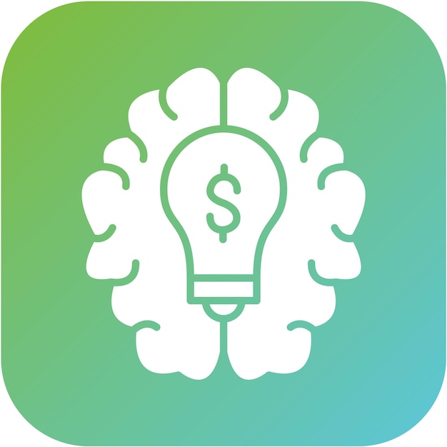 Estilo de icono de tormenta de ideas de diseño vectorial
