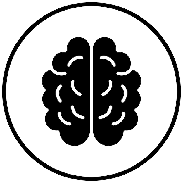 Estilo de icono de tormenta de ideas de diseño vectorial