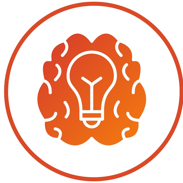 Estilo de icono de tormenta de ideas de diseño vectorial
