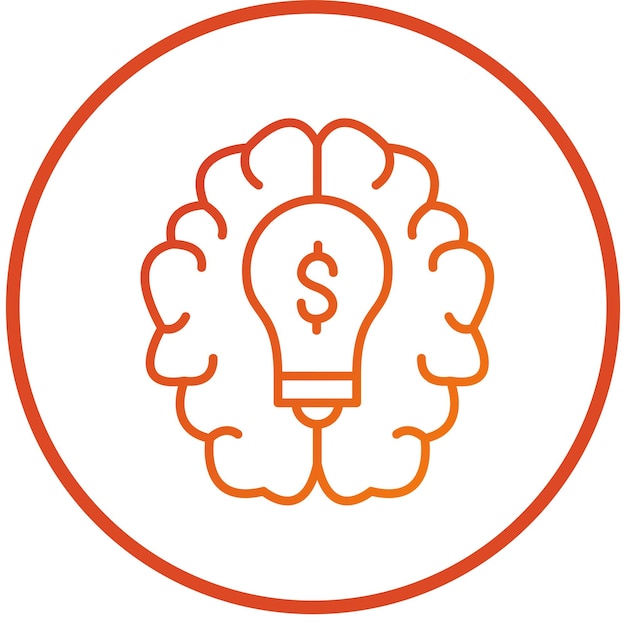 Estilo de icono de tormenta de ideas de diseño vectorial