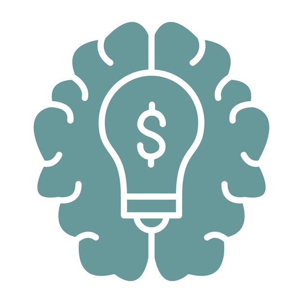 Estilo de icono de tormenta de ideas de diseño vectorial