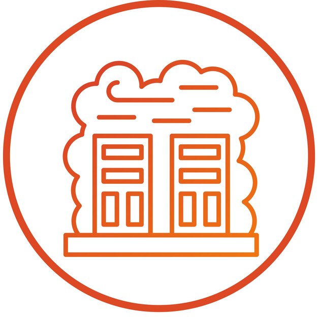 Estilo del icono de la tormenta de polvo